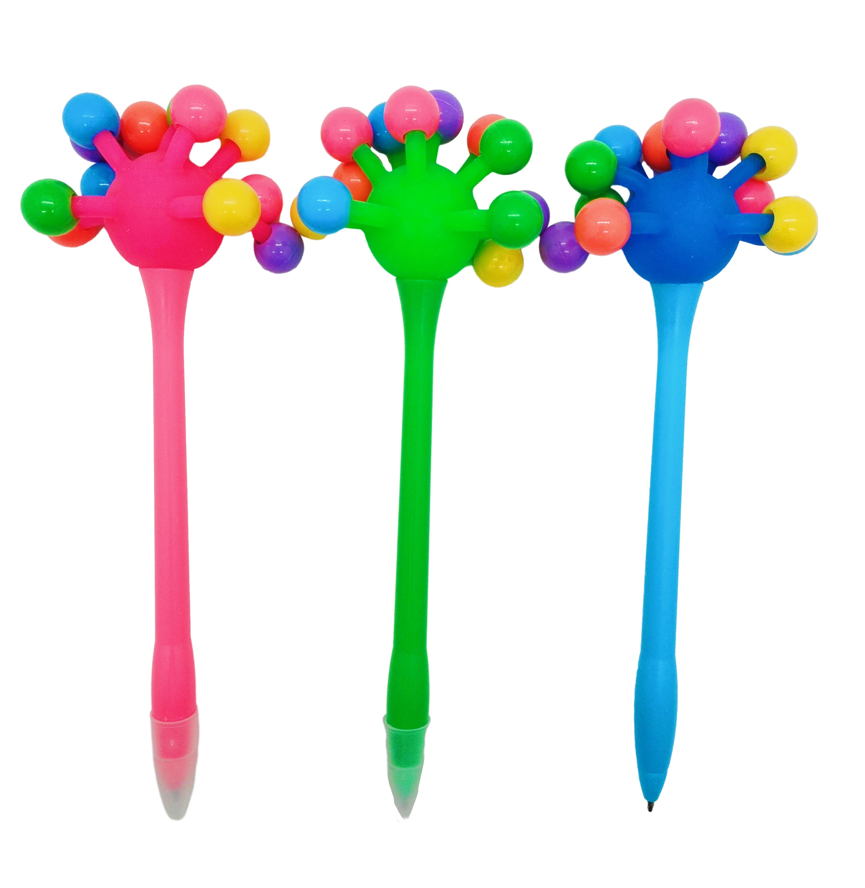 BEADED RUBBER STRETCHABLE FANCY BALL PEN