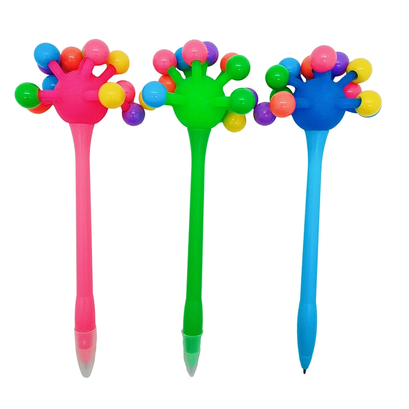 BEADED RUBBER STRETCHABLE FANCY BALL PEN